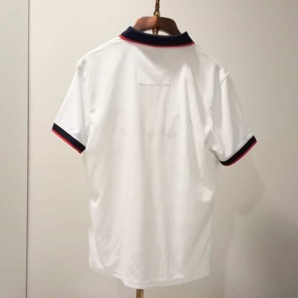 NAUTICA MENS WHITE POLO SHORT SLEEVE T-SHIRT WITH RED AND BLUE COLLAR XL - Picture 5 of 7